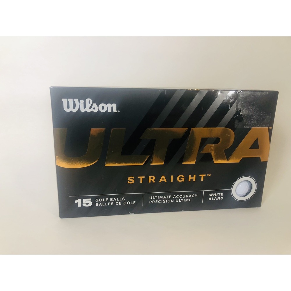 Wilson Ultra Straight Golf Balls 15 Pack White Ultimate Accuracy NEW‎